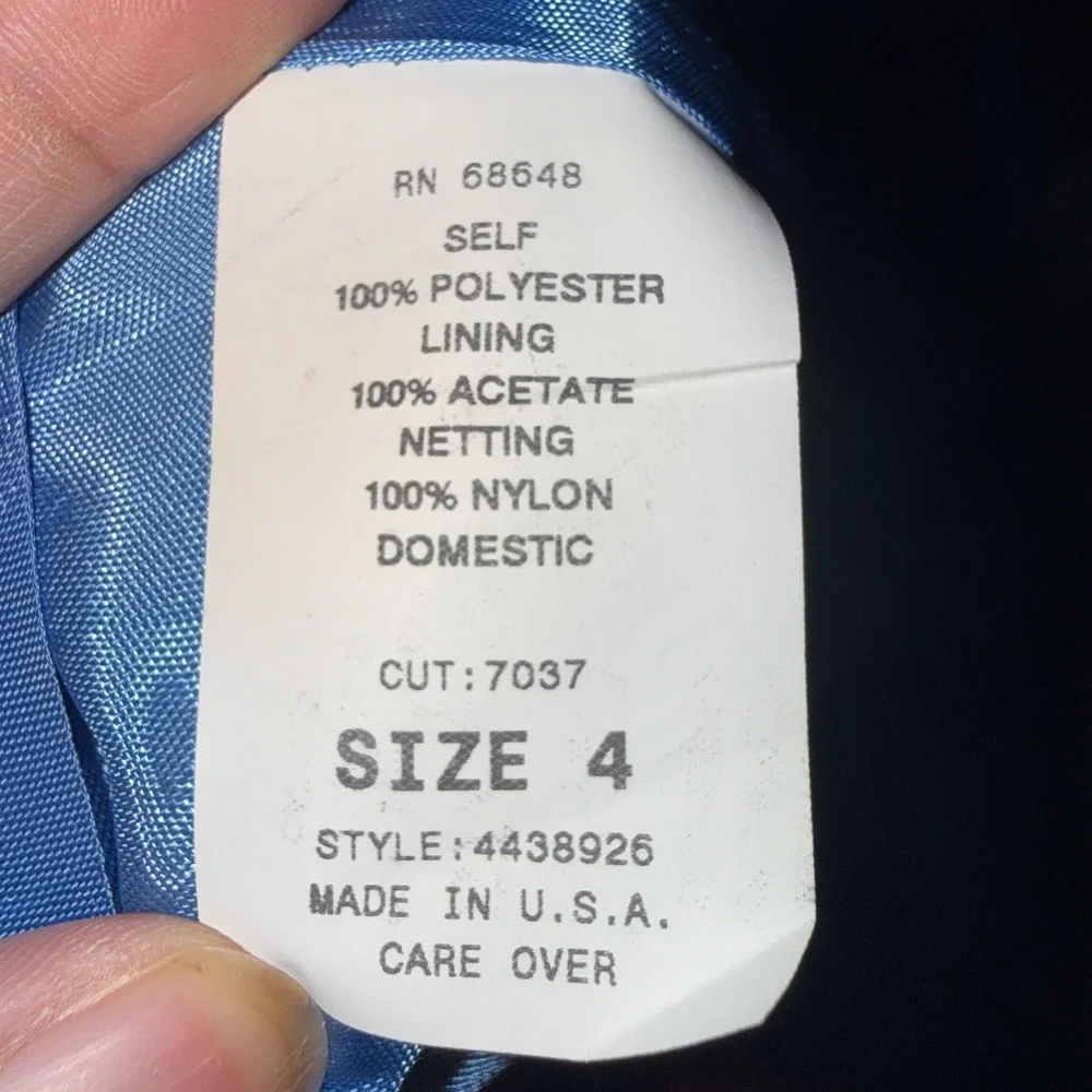 Cache Open Back Satin Gown | Size 4 | Blue | Long Formal Evening Dress - Picture 10 of 10